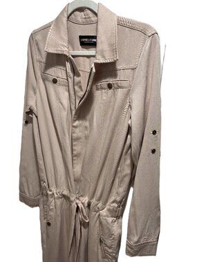 Gabrielle Union NewYork & Company Pale Mauve Utility Jumpsuit Romper Small Rayon